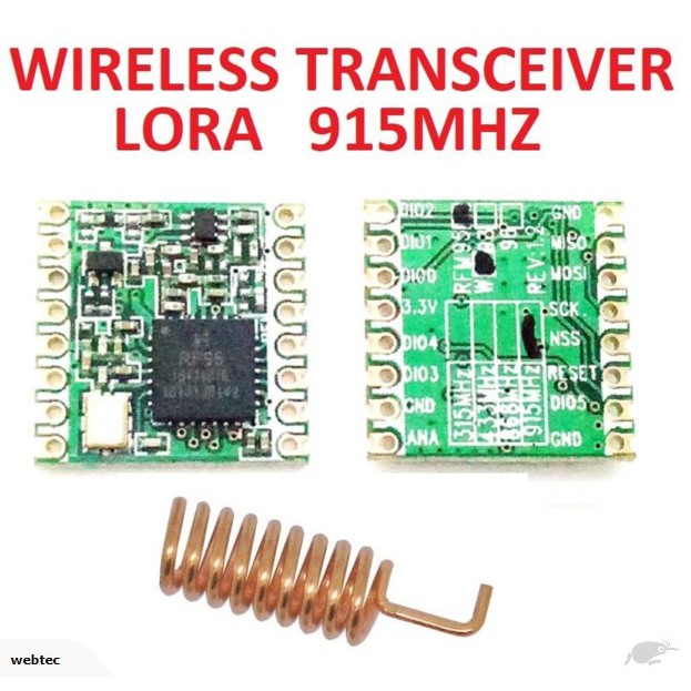 Jual RFM95 915 MHz LoRa Chip HopeRF Module RFM95W Long Range RF ...