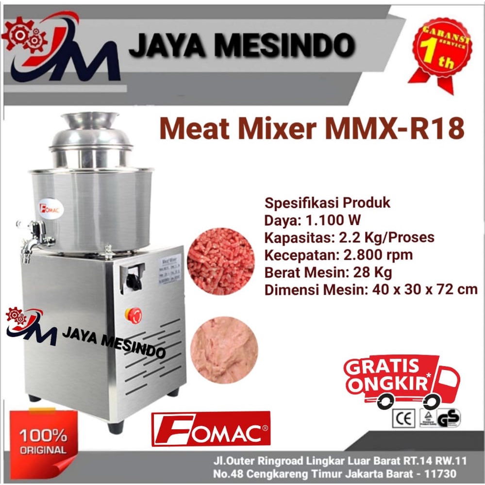 Jual Mesin Meat Mixer Mesin Pengaduk Daging Adonan Bakso Mmx R18