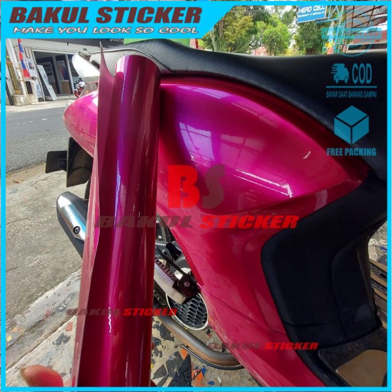 Jual Stiker Metalik Sticker Skotlet Metalic Candy Pink | Shopee Indonesia