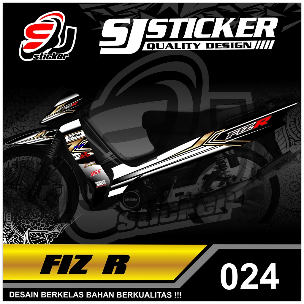 Jual 024 STRIPING STICKER FIZ R DESAIN LIS RACING STYLE SEMI FULL ...