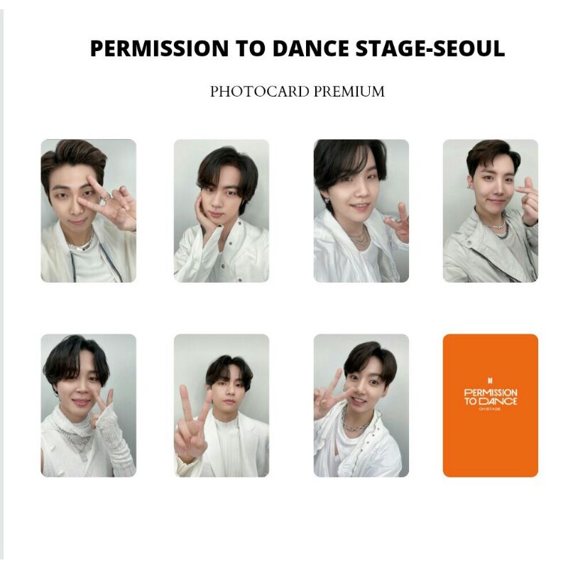 Jual Unofficial Photocard Bts Premium Set Permission To Dance Stage