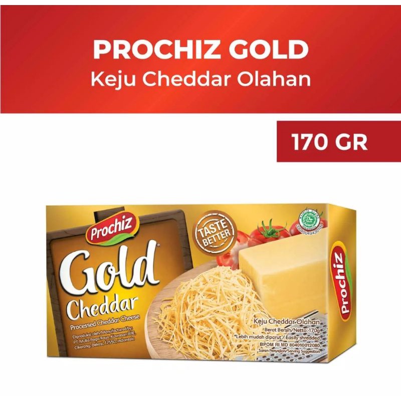 Jual PROCHIZ Cheddar Royale Cheese Gold 160g | Shopee Indonesia