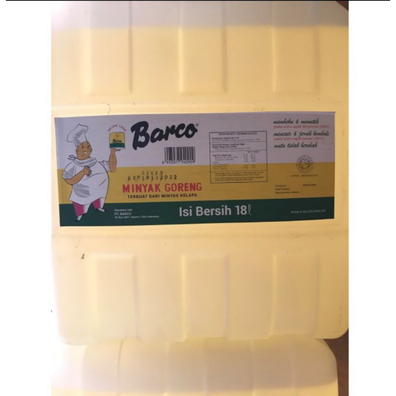 Jual Minyak Goreng Barco 18 Liter Jerigen | Shopee Indonesia