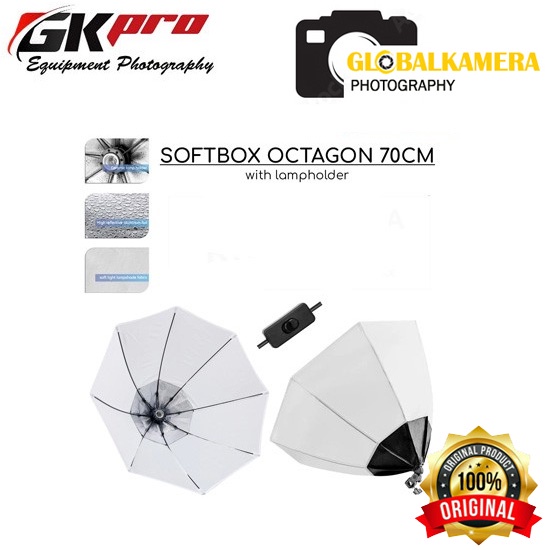Jual GKPRO Softbox Octagon White Diffuser 70cm With Lamp Holder ...