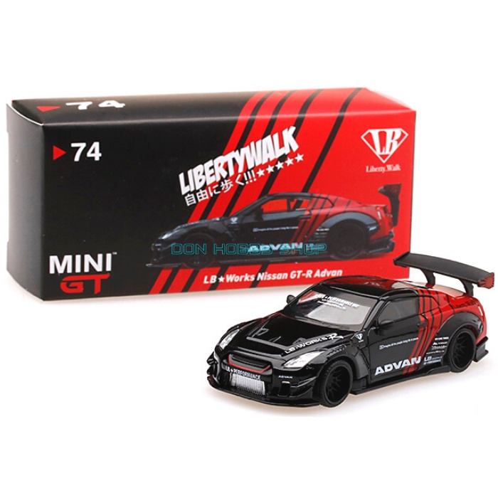 Jual 1/64 Mini GT MGT LB Works Liberty Walk Nissan GTR Advan Black