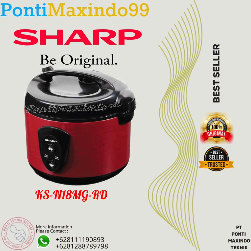 Jual RICE COOKER SHARP 1.8 LITER KS-N18MG-RD | Shopee Indonesia