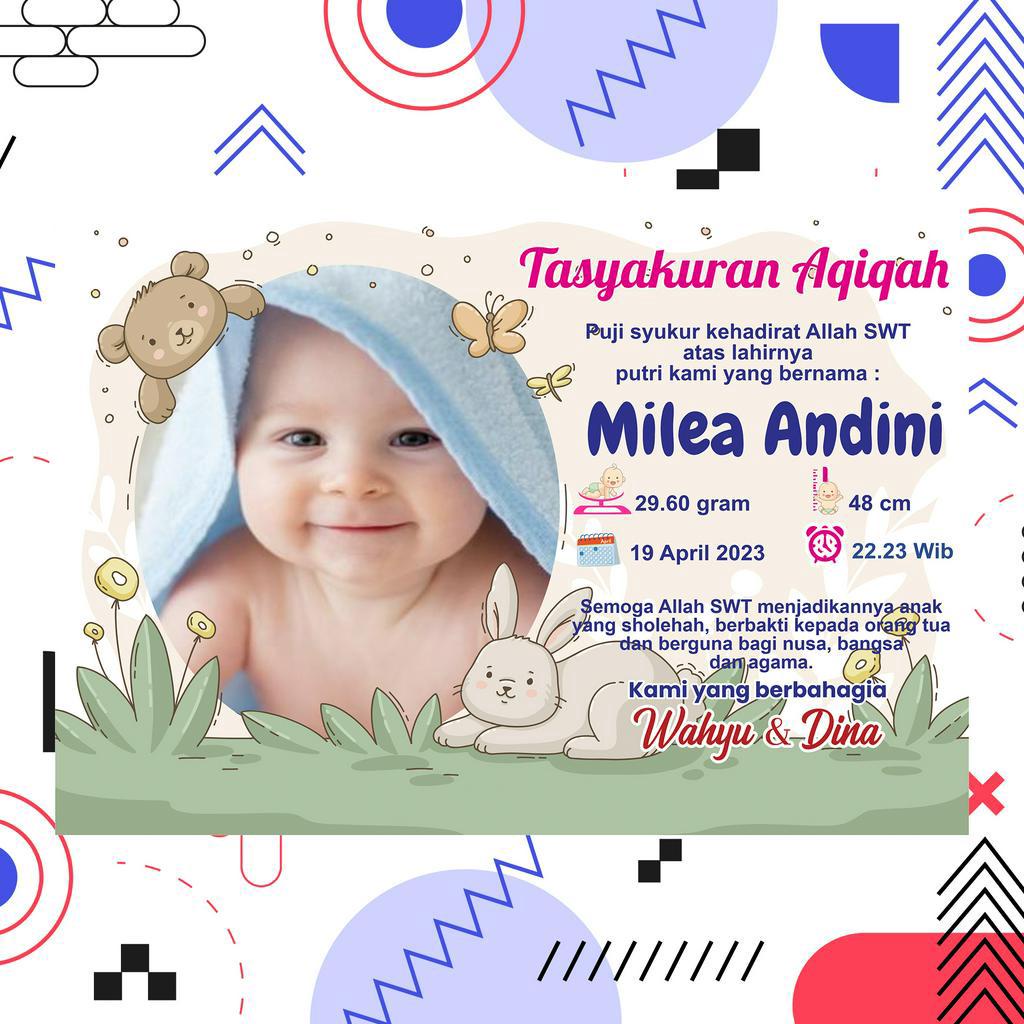 Jual Cetak Stiker Tasyakuran Aqiqah,Tasyakuran Kelahiran Bayi, Custom ...