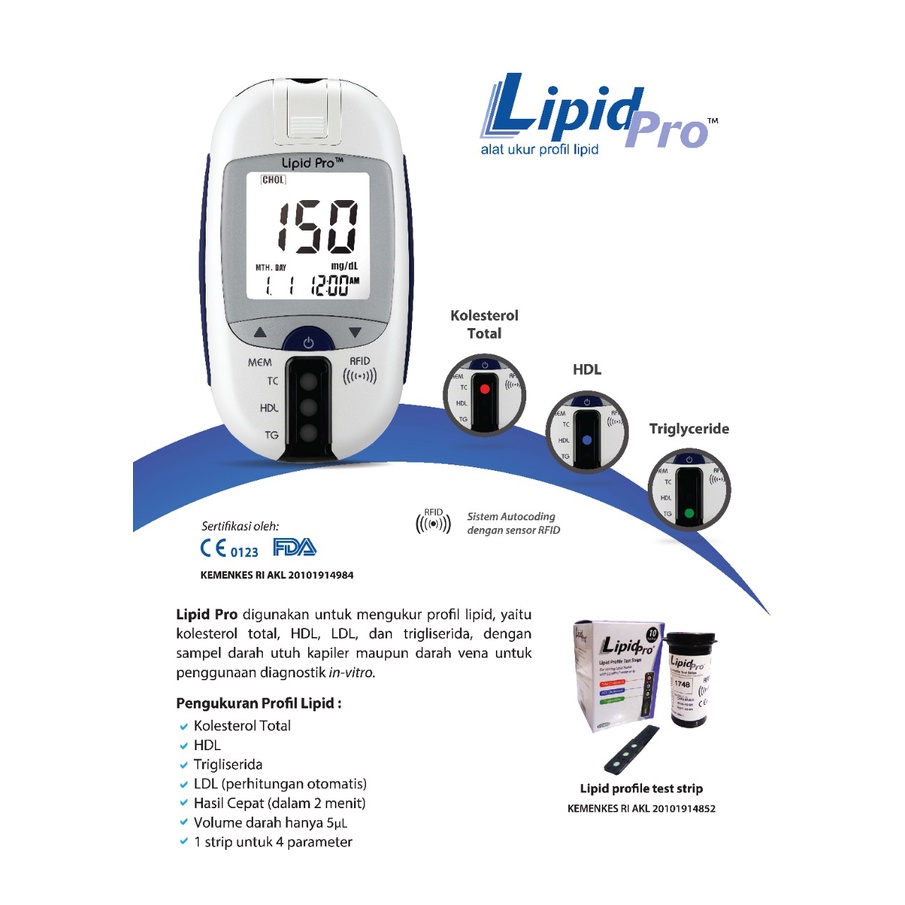 Jual Lipidpro Strip / Test Strip Lipid Pro 1 box 10 strip | Shopee ...