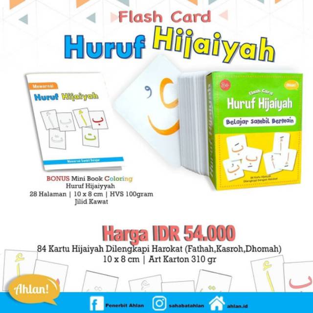 Jual Flashcard Huruf Hijaiyah (lengkap dengan harakat) | Shopee Indonesia