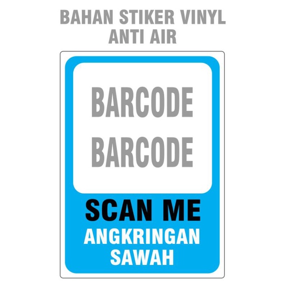 Jual stiker vinyl anti air scan barcode uk 10x14 cm | Shopee Indonesia