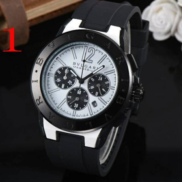 Jual Jam Tangan Bvlgari Rubber Chrono Aktif Shopee Indonesia