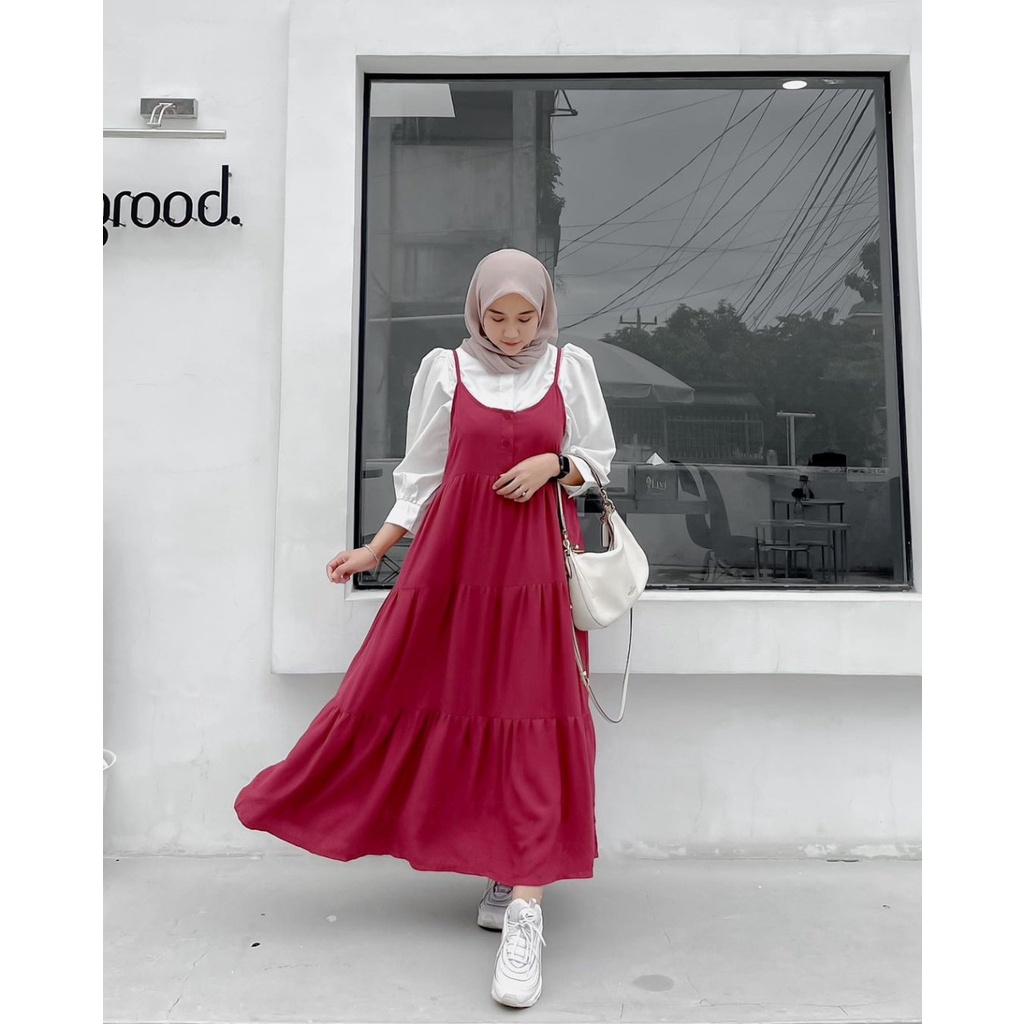 Jual Mouli Overall 2in1 / Overall Wanita / Rok Wanita / Set Wanita ...