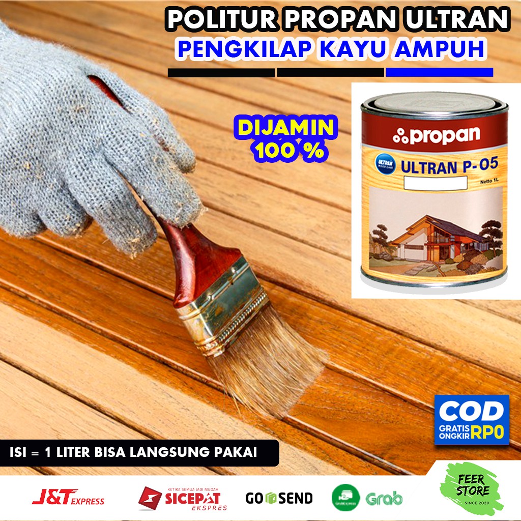 Jual Cat Politur Kayu Ekonomis Propan Ultran P 05 1 Liter Shopee Indonesia 7990