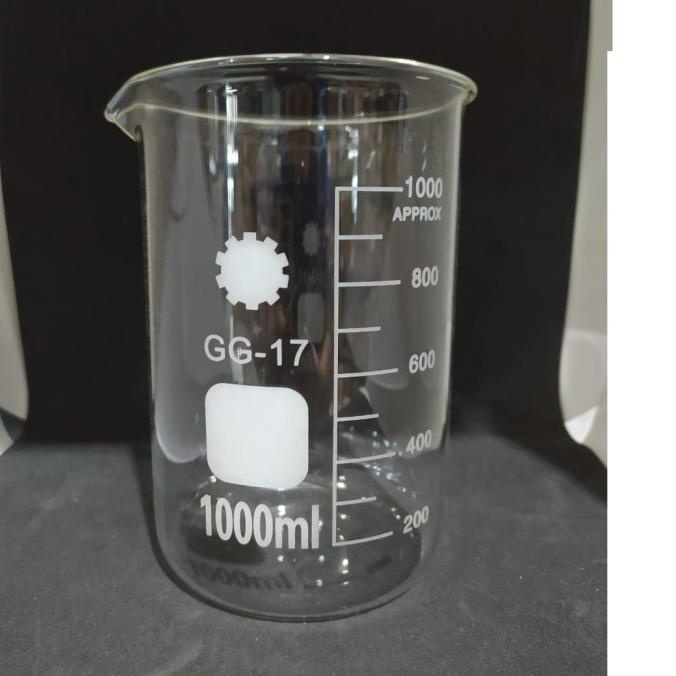 Jual Beaker Glass 1000 Ml Gelas Kimia Gelas Piala Beker Glass Low Form Shopee Indonesia 7384