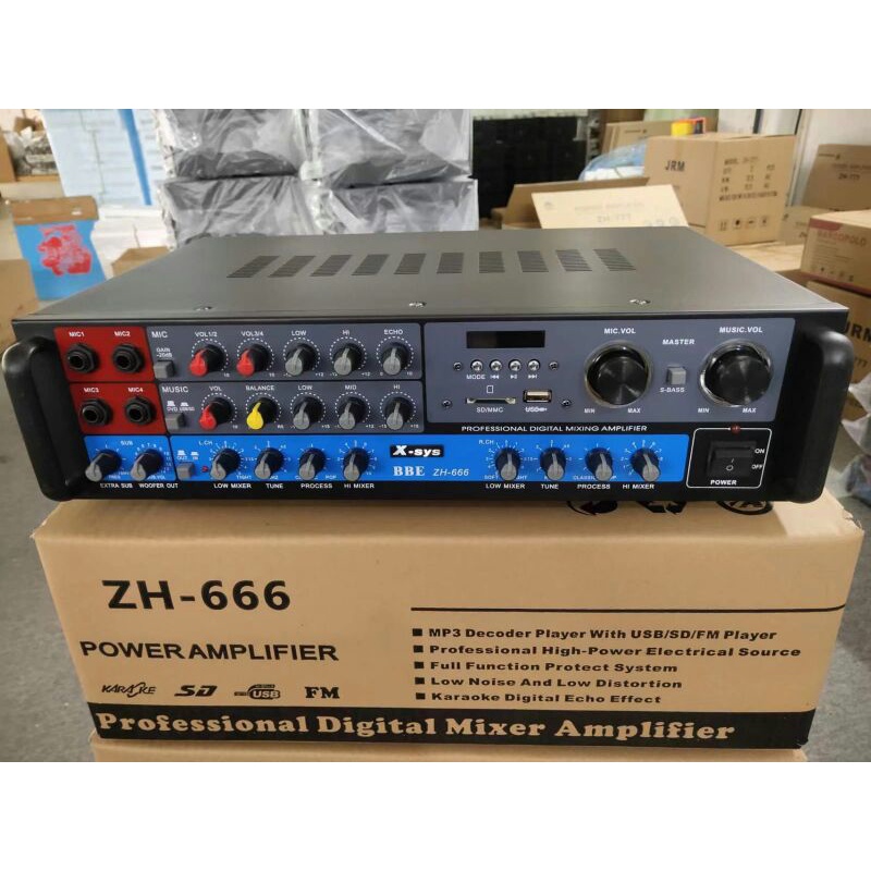 Jual Amplifier Power Digital X-sys ZH-666 Original -- USB+SD Card+BT ...