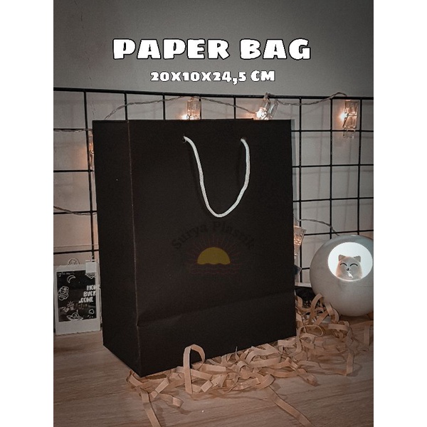 Jual Paper Bag Tas Kertas Polos Warna Hitam Ukuran X X Cm