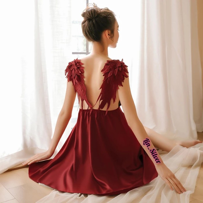Jual Lingerie Sexy Gaun tidur Cantik Cosplay Malaikat Bidadari Sayap