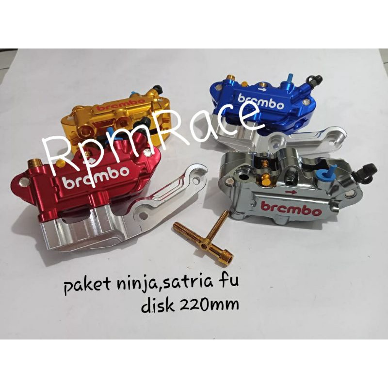 Jual Kaliper Monoblok Piston Ninja Disc Mm Plus Baut Breket Universal Ninja R Fu Disc