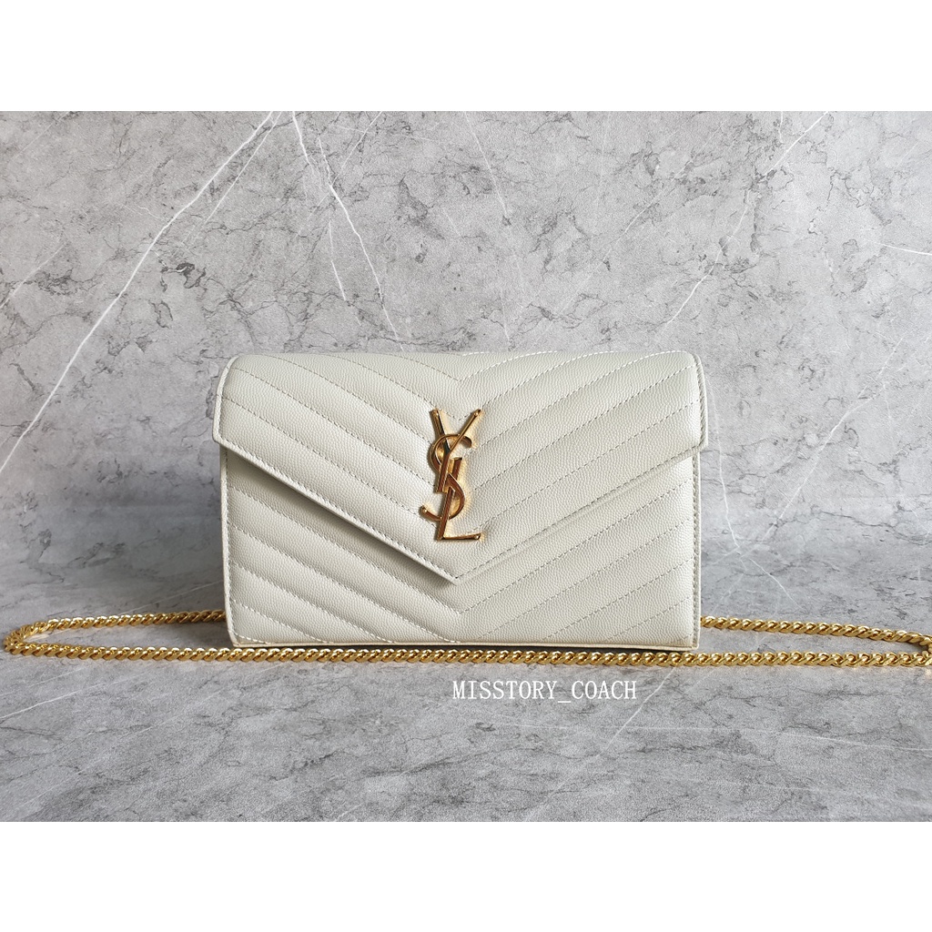 YSL WOC Crema Soft 22cm Size 22 x 14 x 4cm, Barang Mewah, Tas