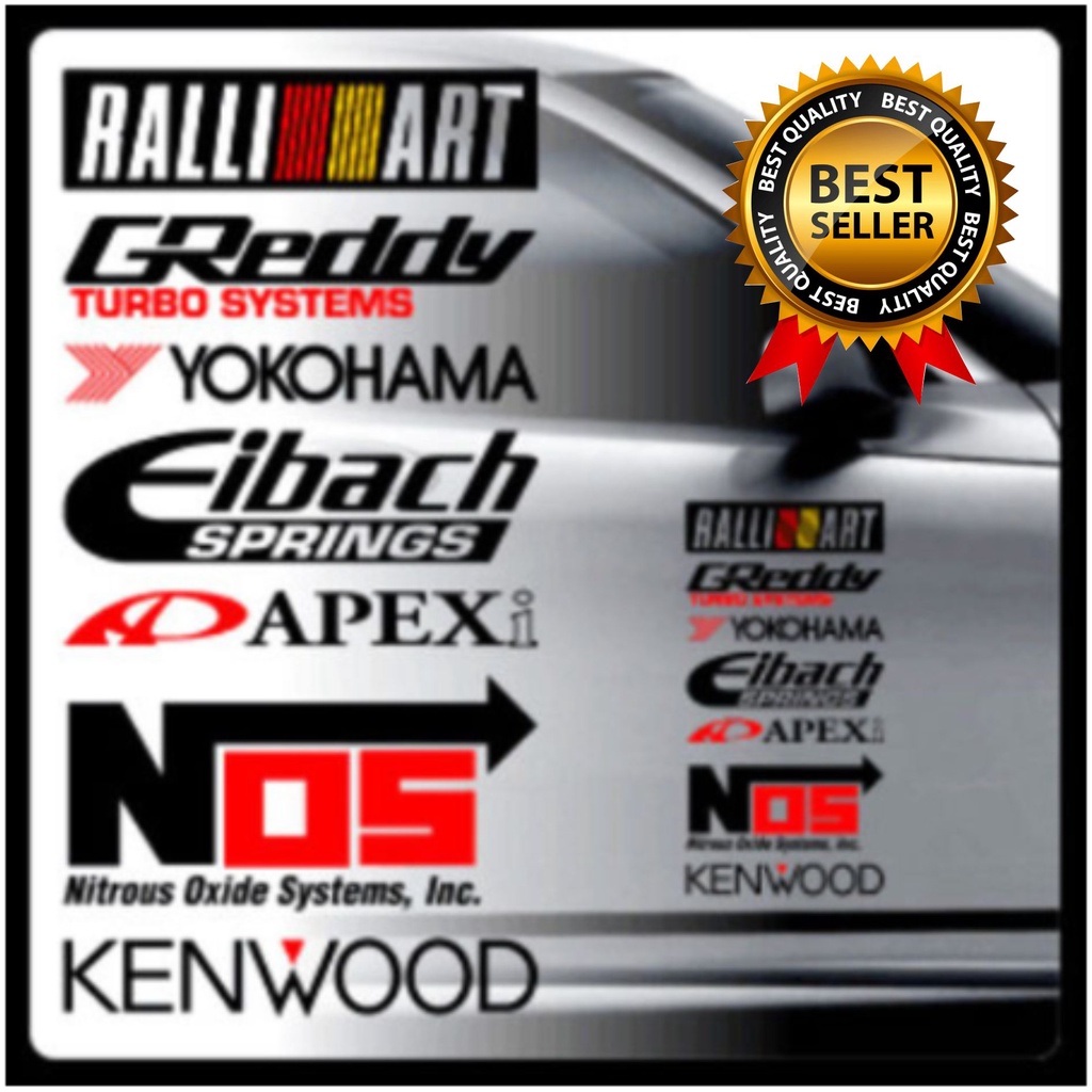 Jual stiker keren sticker sponsor ralli art, greddy yokohama, eibach ...