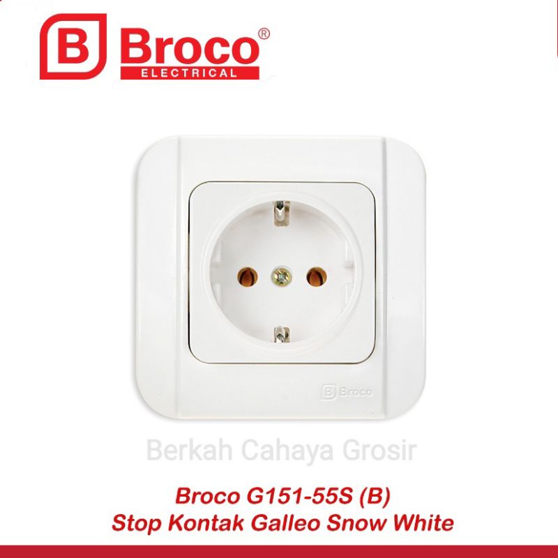 Jual Broco Galleo Stop Kontak Ib Colokan Ib Snow White Shopee