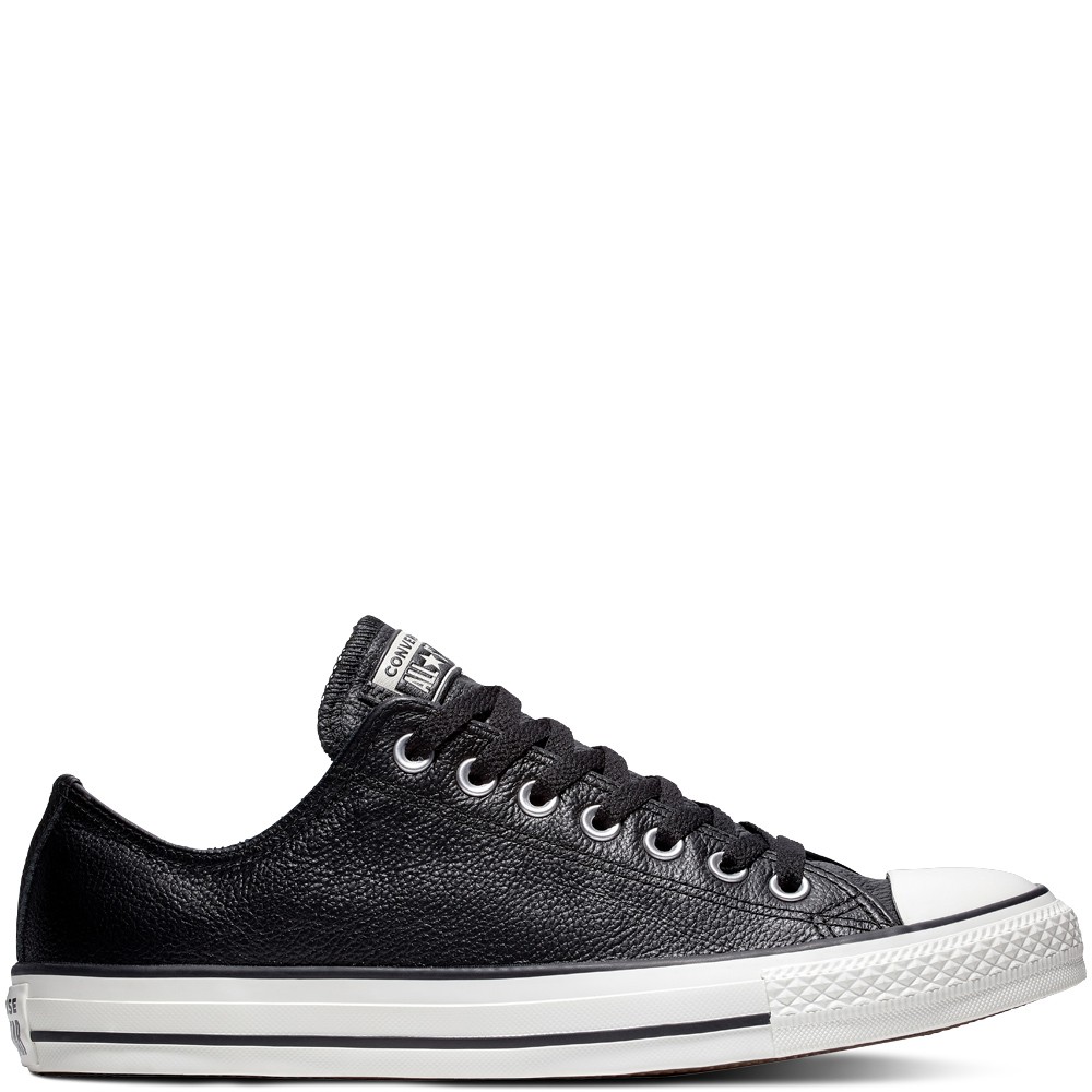 Jual Converse 161497C Mens Black White Leather Shopee Indonesia