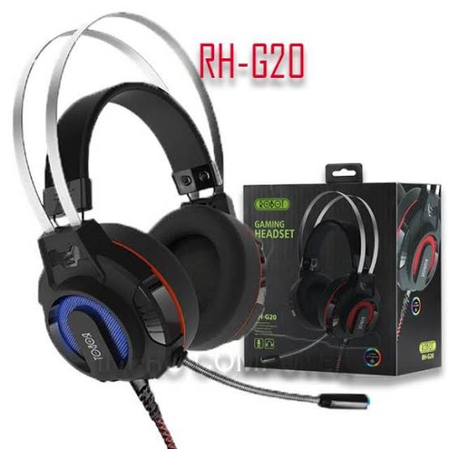 Jual HEADPHONE HEADSET GAMING WIRED HEADSET ROBOT RH-G20 WITH 7 COLOUR ...