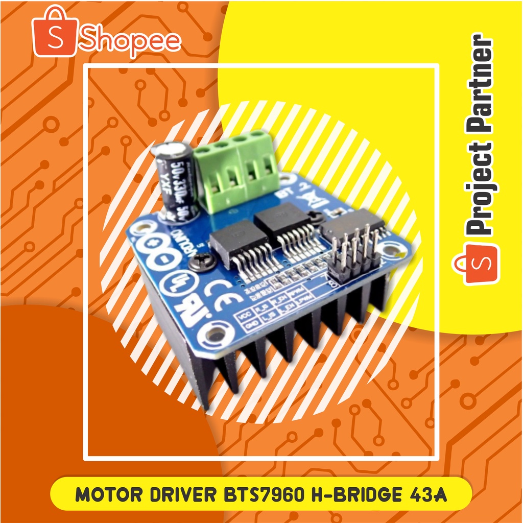 Jual Motor Driver Bts7960 H Bridge 43a High Current Shopee Indonesia 3138