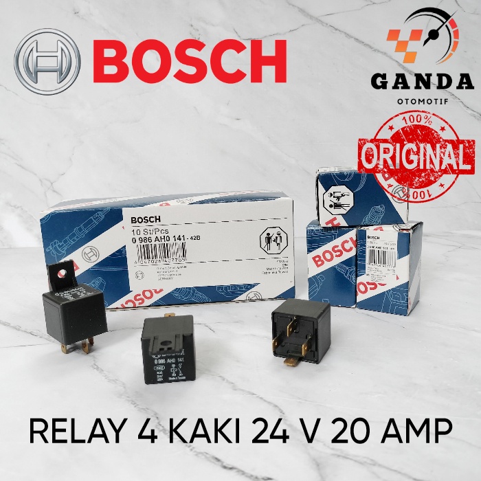 Jual RELAY BOSCH 4 KAKI 4 PIN 24 VOLT 20 AMPERE ORIGINAL Shopee