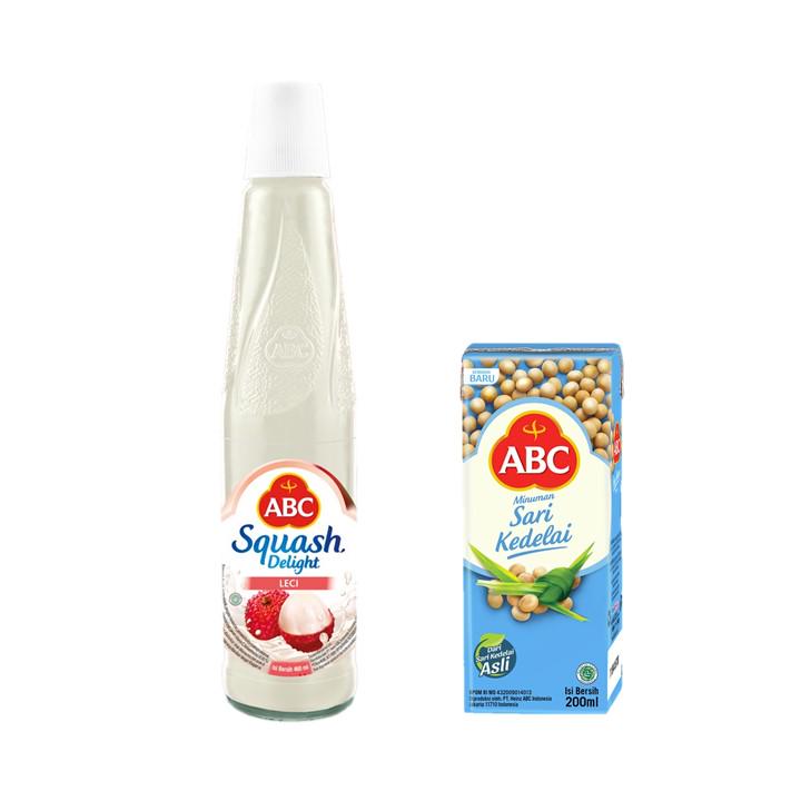 Jual ABC Sirup Squash Delight Leci 425 mL + Minuman Sari Kedelai 200 mL ...