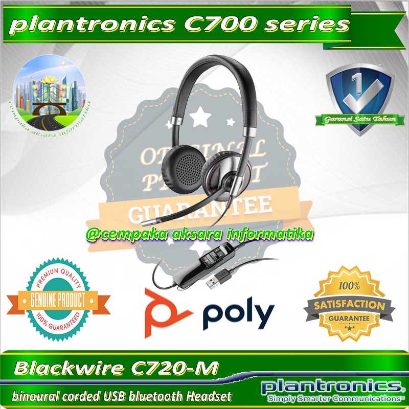 Jual Plantronics Blackwire C720M On Ear Binoural Corded USB