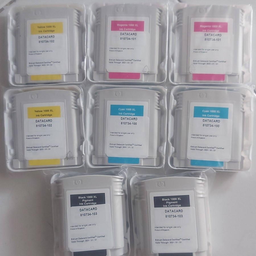 Jual Tinta Original Datacard PB500 Black Cyan Magenta Yellow - Hitam ...