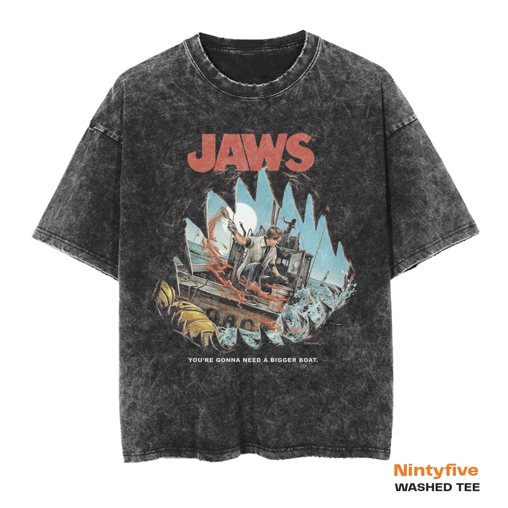 Jaws Oversize Poster T-Shirt - Offiziell Lizenziert