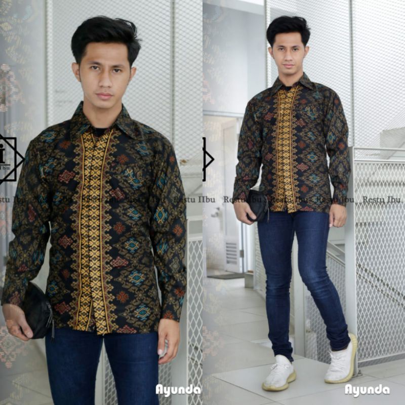 Jual KEMEJA BATIK PRIA LENGAN PANJANG // KEMEJA COUPLE BATIK // KEMEJA ...