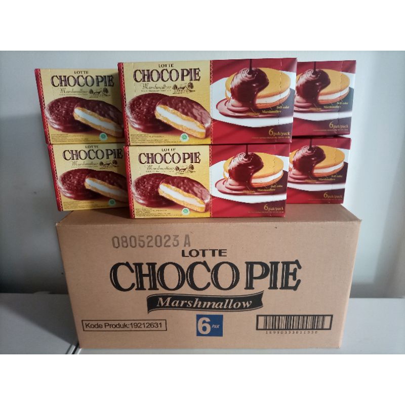 Jual Choco Pie Dari Lotte Indonesia isi 6 Pack Shopee Indonesia