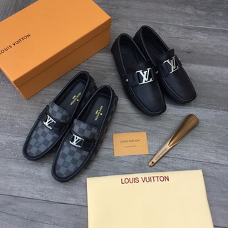 Sepatu Louis Vuitton 88001A9 Loafers Mocassim Leather Black Size 39 -  Fashion Pria - 883350745