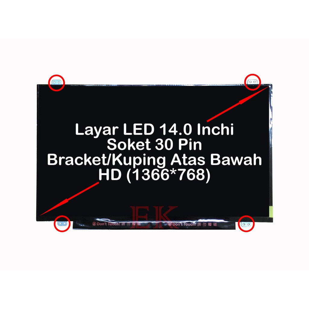 Jual Layar LED LCD Laptop Lenovo Ideapad 300 300-14IBR 300-14ISK 80M2 ...