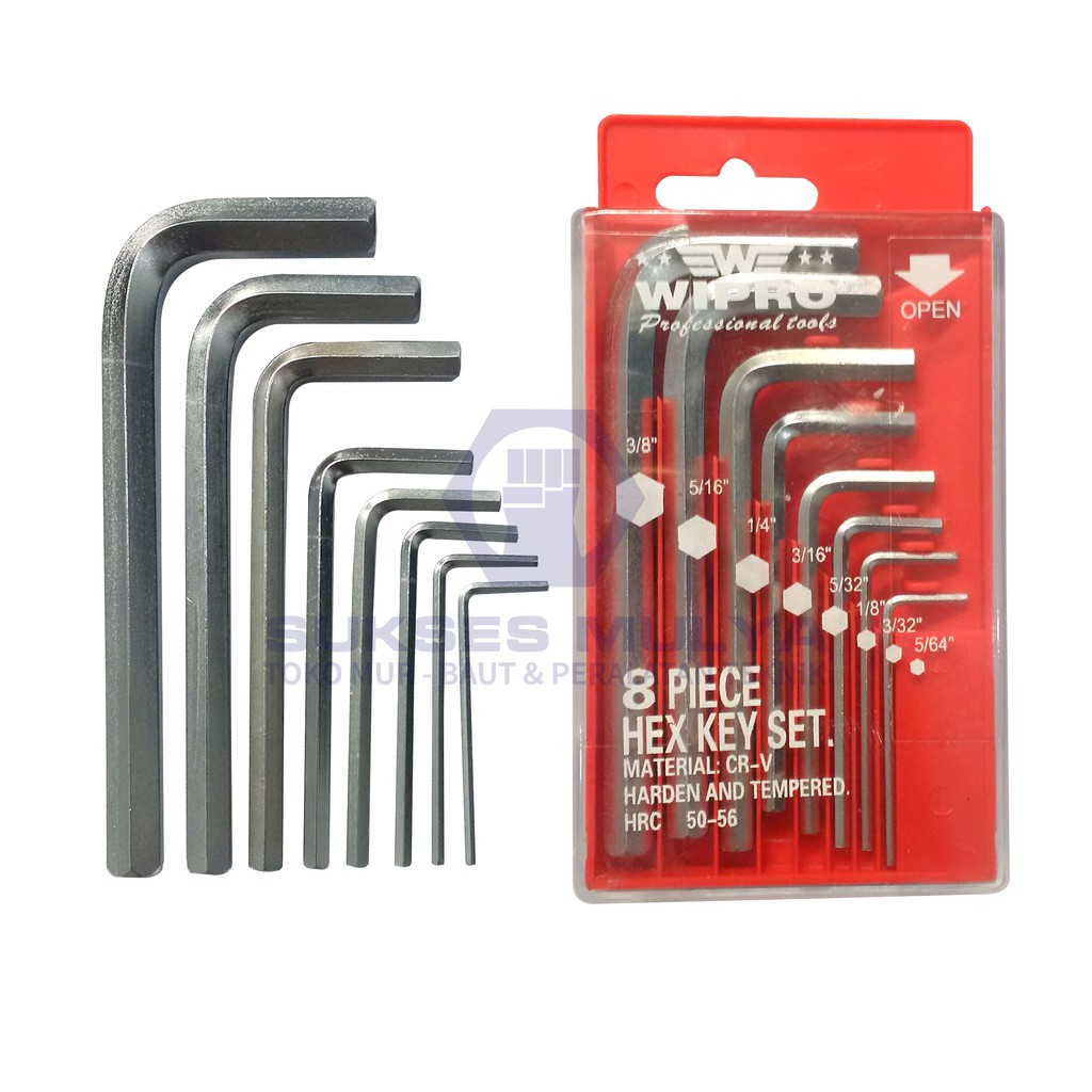 Jual WIPRO Kunci L Set Inchi 8 pcs PS318 | Shopee Indonesia