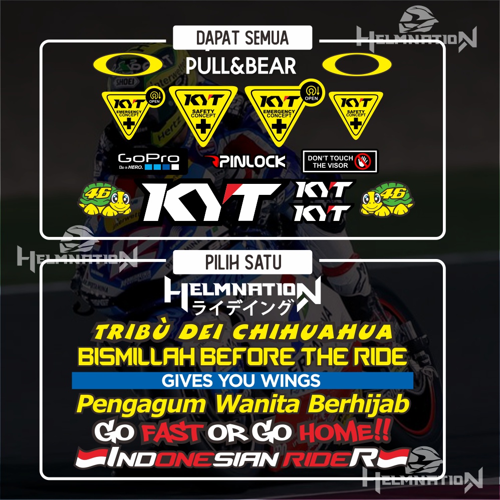 Jual Paket Stiker KYT Full | Shopee Indonesia