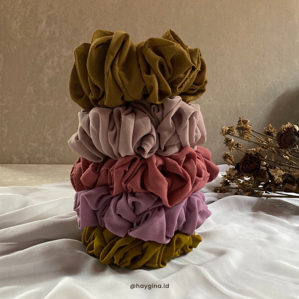 Jual (AKSESORIS & SOUVENIR) KUNCIR RAMBUT SCRUNCHIE JUMBO CEMOL HIJAB ...