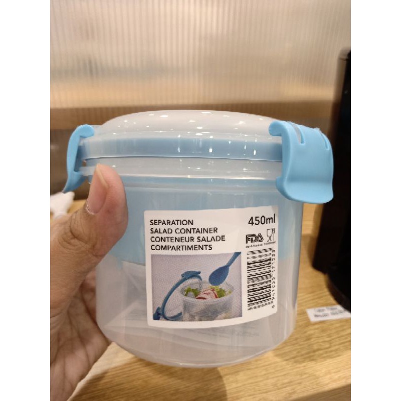 Jual Miniso salad container 450ml tempat buah salad mini tempat makan ...