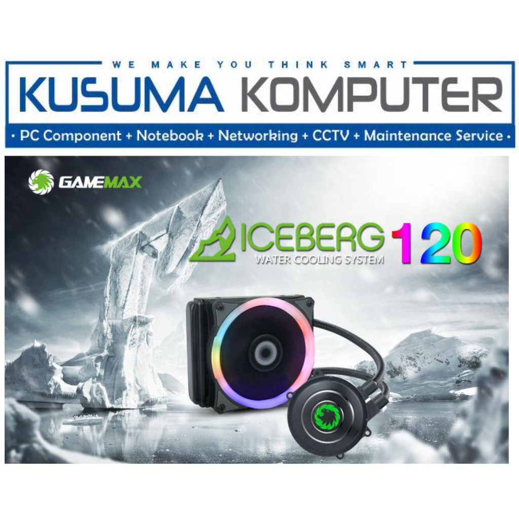 Jual GAMEMAX ICEBERG 120 RAINBOW CPU LIQUID COOLER | Shopee Indonesia