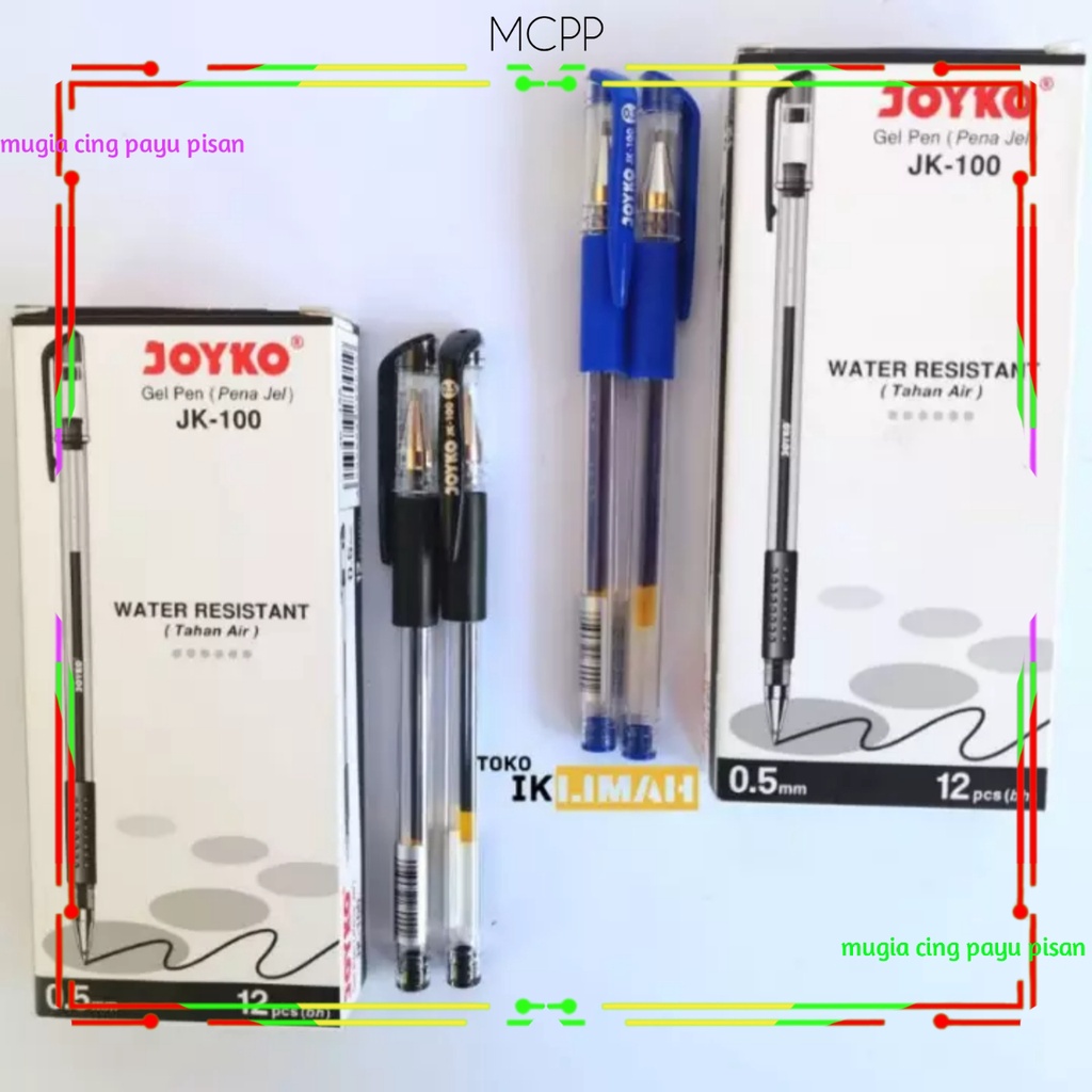 Jual Pulpen High Tech Joyko Gel Pen Pena Jel JK 100 12 PCS 1 PACK Shopee Indonesia