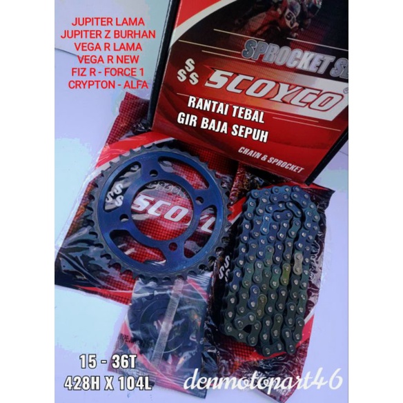 Jual GEAR GIR RANTAI SET PAKET YAMAHA VEGA FIZ FORCE 1 VEGA R NEW