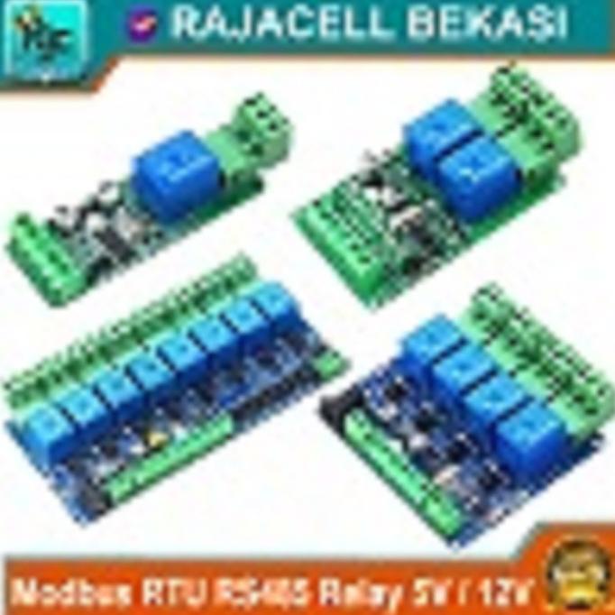 Jual ORIGINAL - Modbus RTU RS485 Relay Module 5V 12V 1 2 4 8 Channel ...