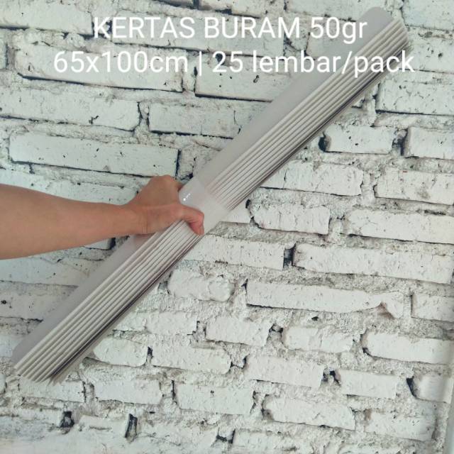 Jual 25 Lembar Kertas Buram 50gr Plano 65x100cm Kertas Flipchart Kertas ...