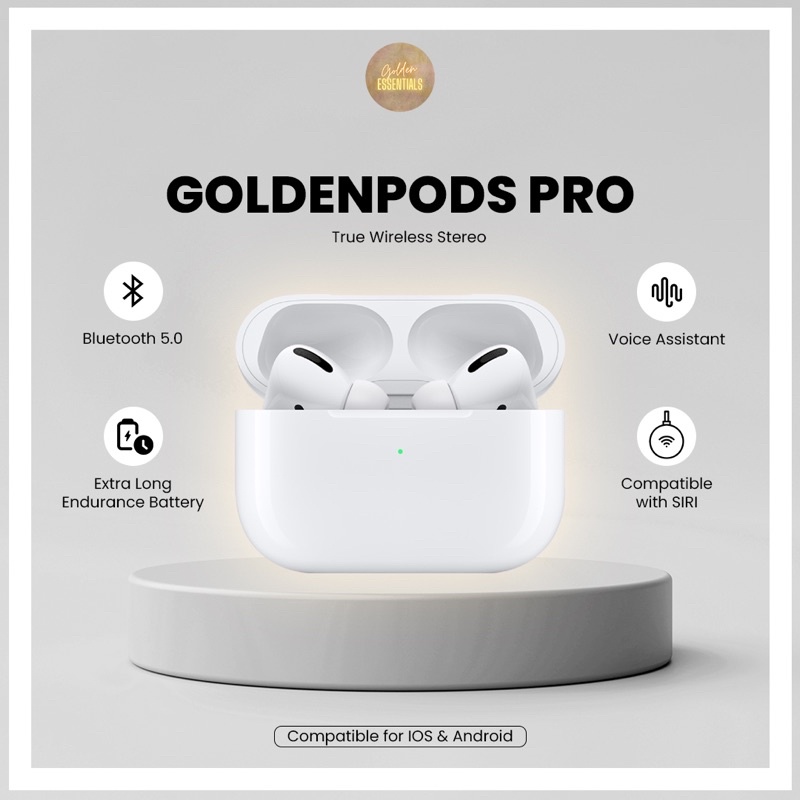 Jual [ 100 BARU ] GOLDENPODS PRO FINAL UPGRADE BARU BEST SELLER TERMURAH HEADSET WIRELESS