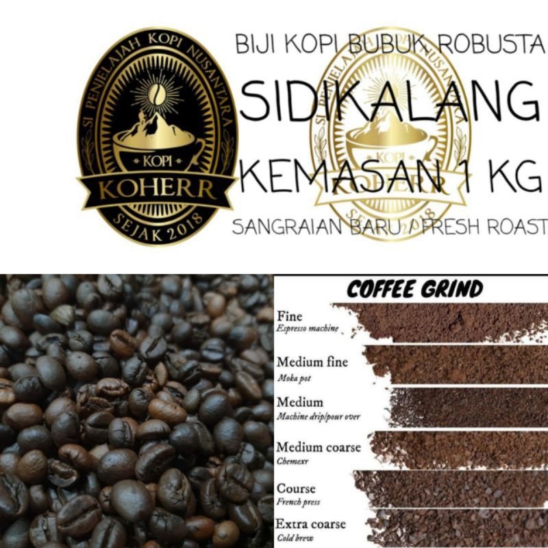 Jual Biji Kopi Bubuk Robusta Sidikalang Sumatera Utara 1kg 1 Kg HARUM ...