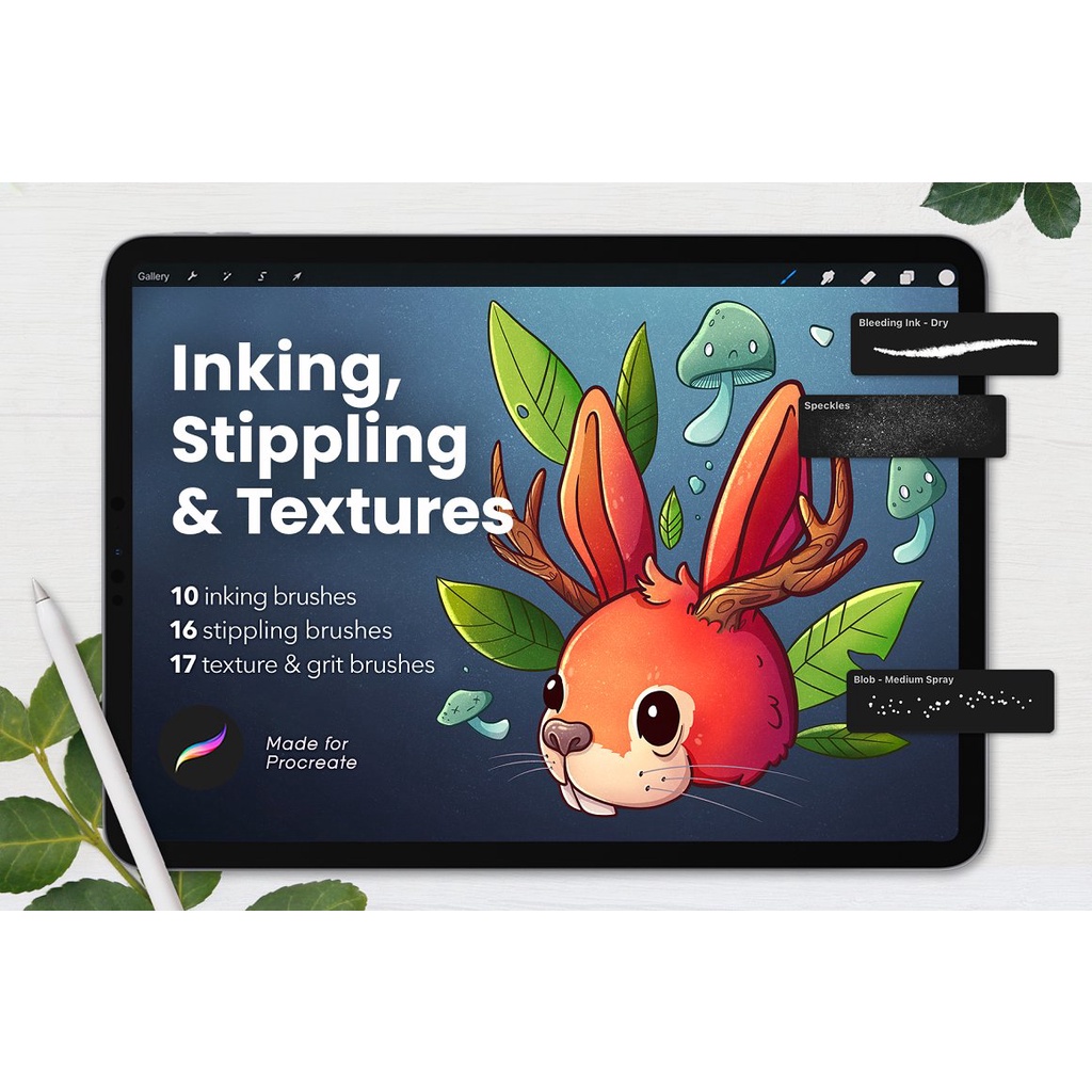 Jual Procreate Brush - Inking, Stippling & Texture Brushes | Shopee ...