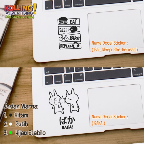 Jual Decal Sticker Laptop Eat Sleep Bike Repeat / Cutting Stiker ...